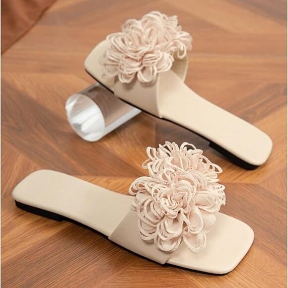 Women's 3D Floral Flat Sandals - Picture 4 of 4